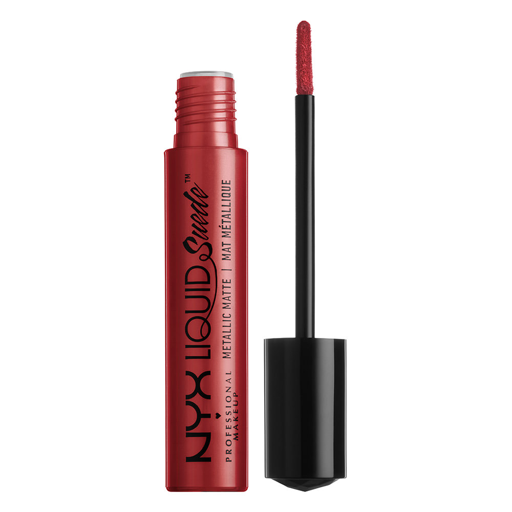 NYX Professional Makeup Liquid Suede Metallic Matte Cream Lipstick, Acme - image 1 of 7