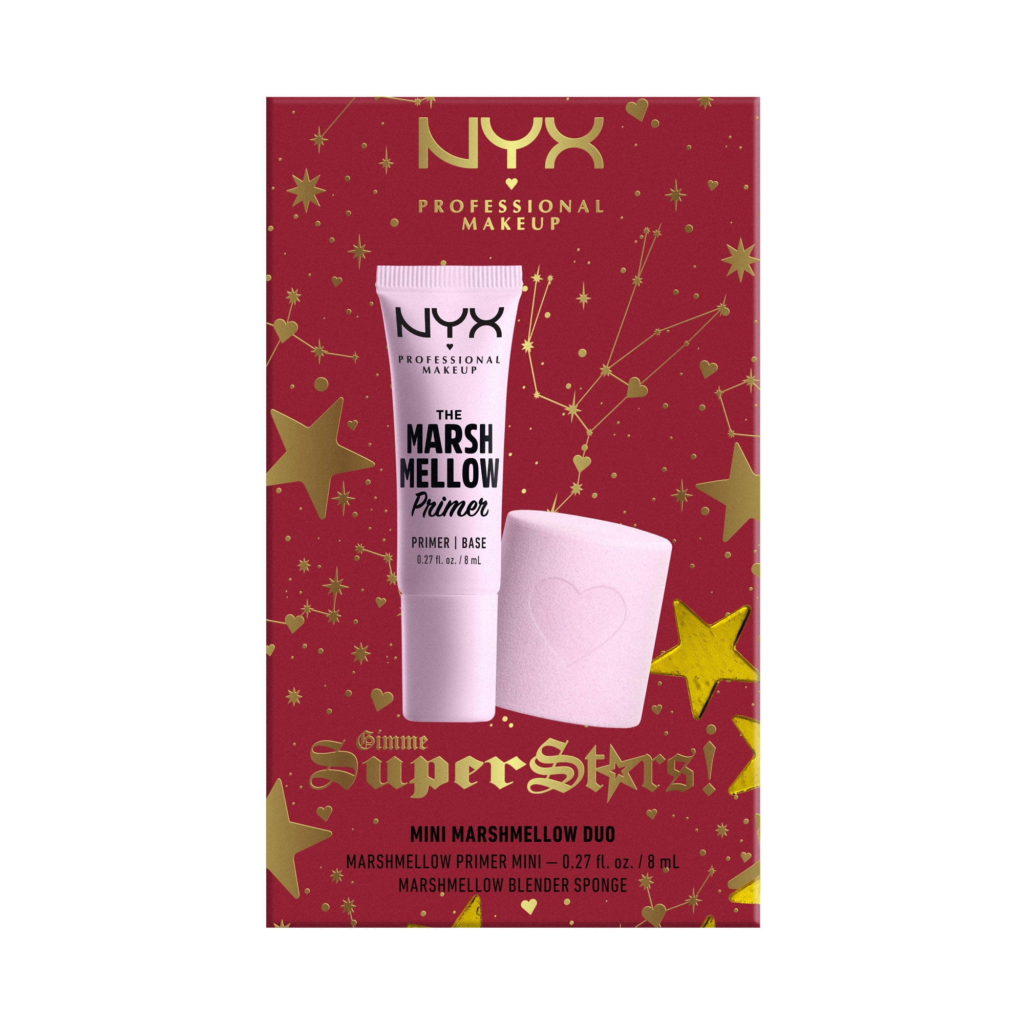 NYX Professional Makeup Marshmellow Primer and Blender Duo, Holiday  Collection Value Set