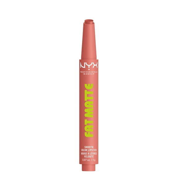 NYX Professional Makeup Fat Matte Lipstick, Smooth Color Long Lasting Lipstick, Cashmere Cutie, 0.07 oz