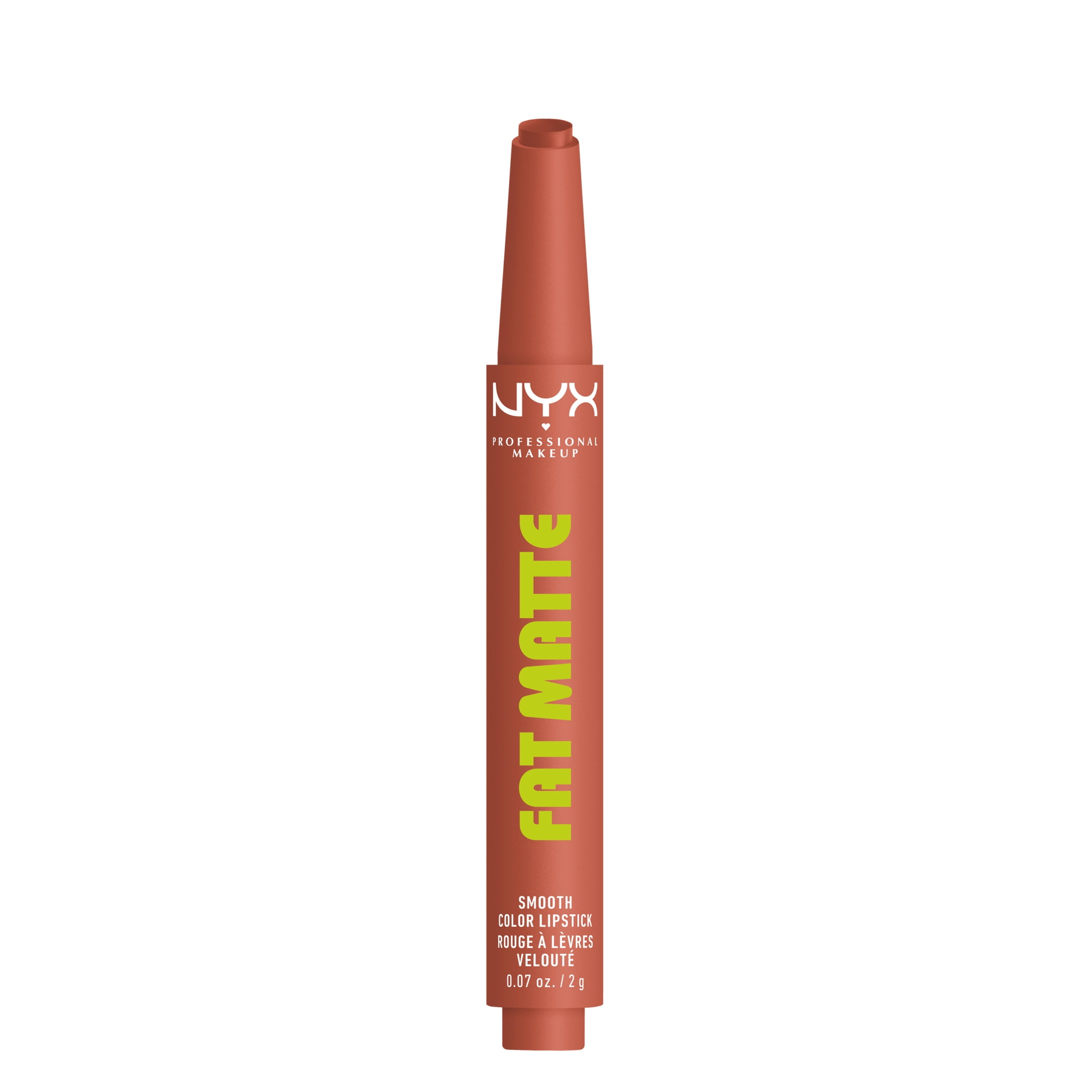 NYX Professional Makeup Fat Matte Lipstick, Smooth Color Long Lasting Lipstick, Cozy Whipped, 0.07 oz