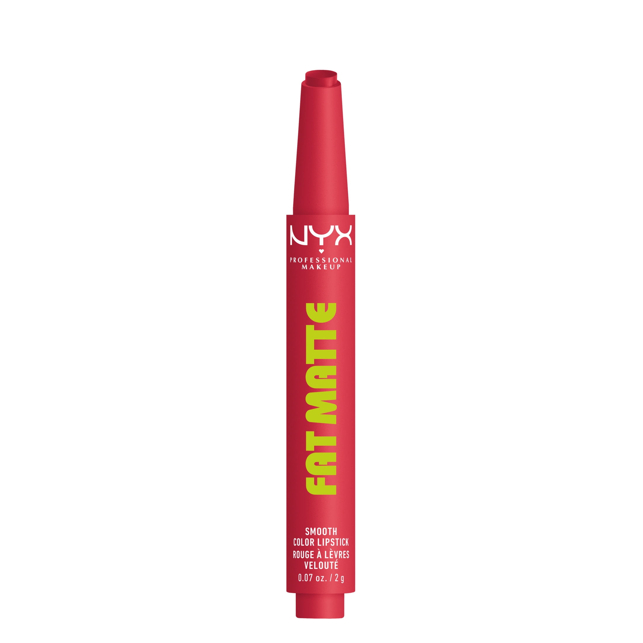 NYX Professional Makeup Fat Matte Lipstick, Smooth Color Long Lasting Lipstick, Flamingo Feather, 0.07 oz