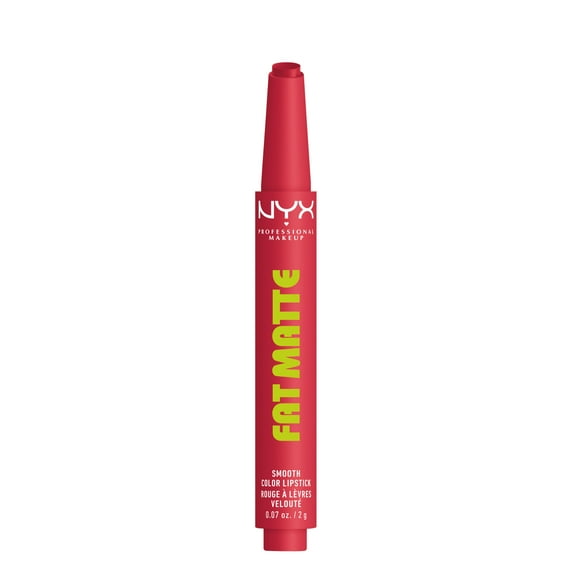 NYX Professional Makeup Fat Matte Lipstick, Smooth Color Long Lasting Lipstick, Flamingo Feather, 0.07 oz