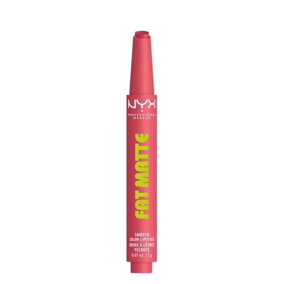 NYX Professional Makeup Fat Matte Lipstick, Smooth Color Long Lasting Lipstick, Pink Puff, 0.07 oz