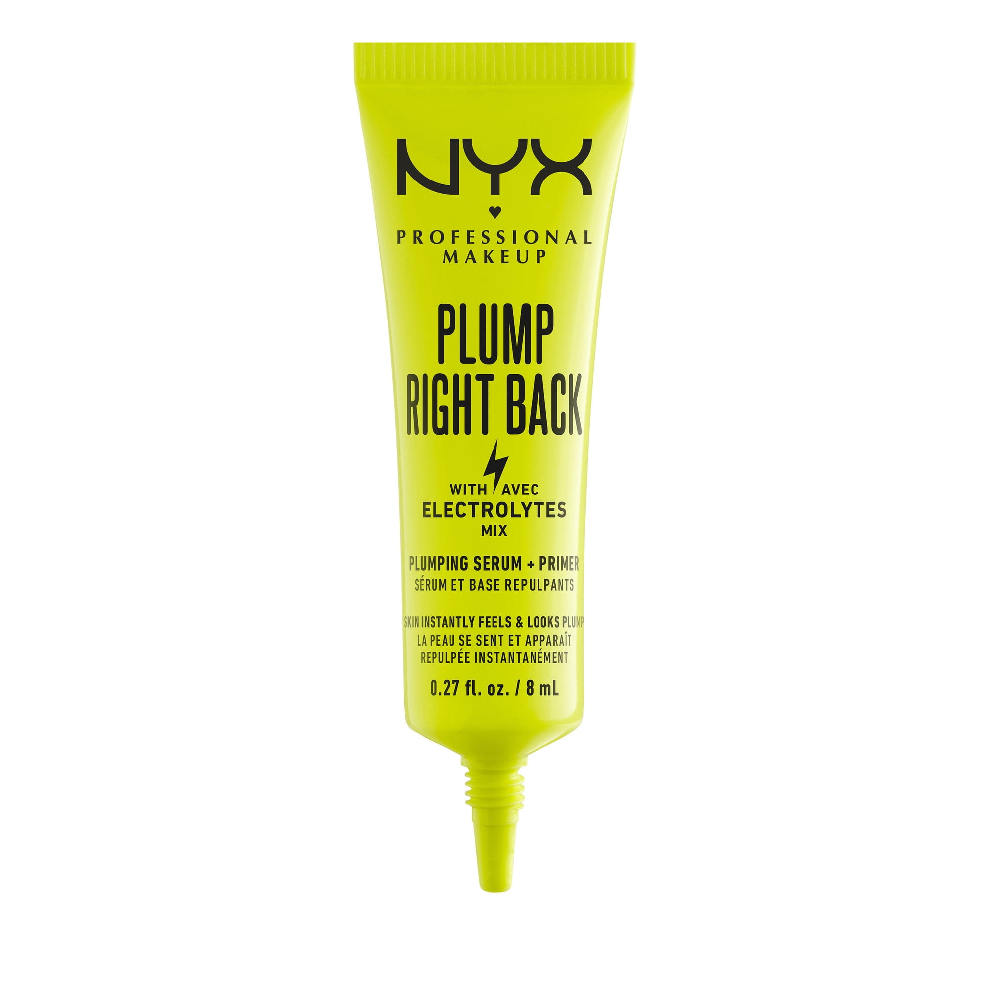 NYX Professional Makeup Plumping Makeup Primer, Infused with Electrolytes,  Travel-Size Mini, 1 Count 
