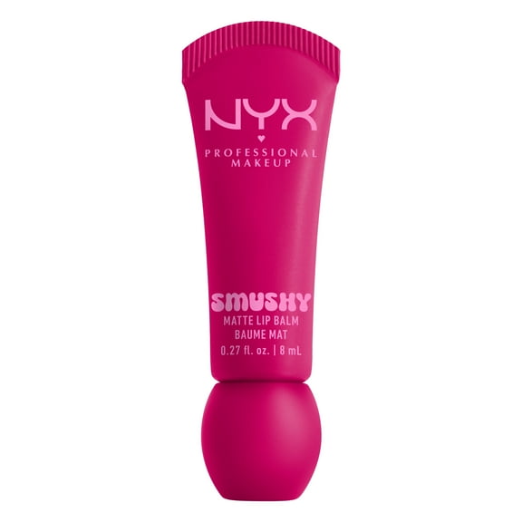 NYX Professional Makeup Smushy Matte Lip Balm, She's Serving, Fuchsia, 0.27 fl oz