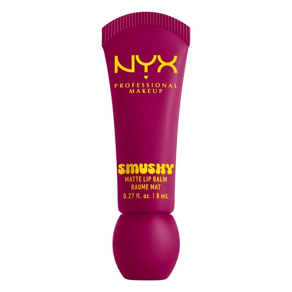 NYX Professional Makeup Smushy Matte Lip Balm, Silly Sippin', Deep Purple, 0.27 fl oz