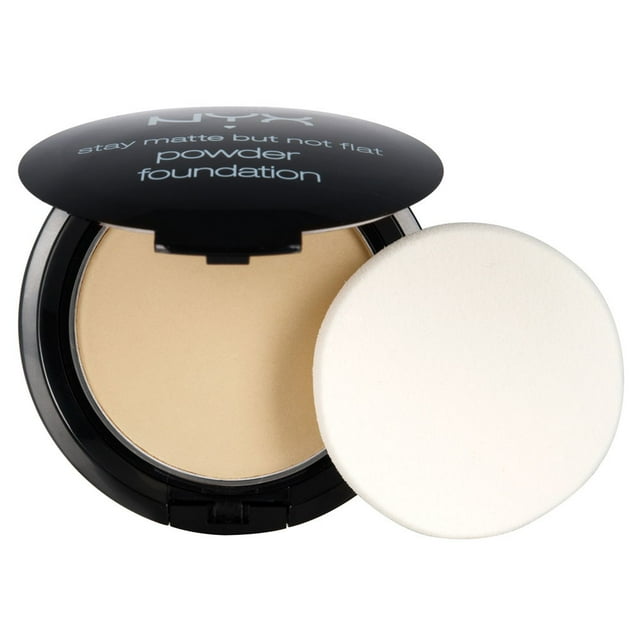 NYX Professional Makeup Stay Matte but not Flat Powder Foundation, Nude 0.26 oz