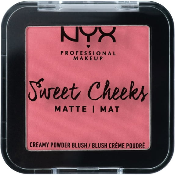 NYX Professional Makeup Sweet Cheeks Creamy Powder Blush Matte, 08 Rose & Play, 0.17 oz