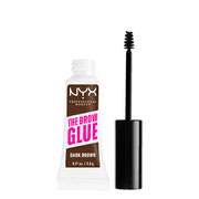 NYX Professional Makeup The Brow Glue, Extreme Hold Tinted Eyebrow Gel, Dark Brown