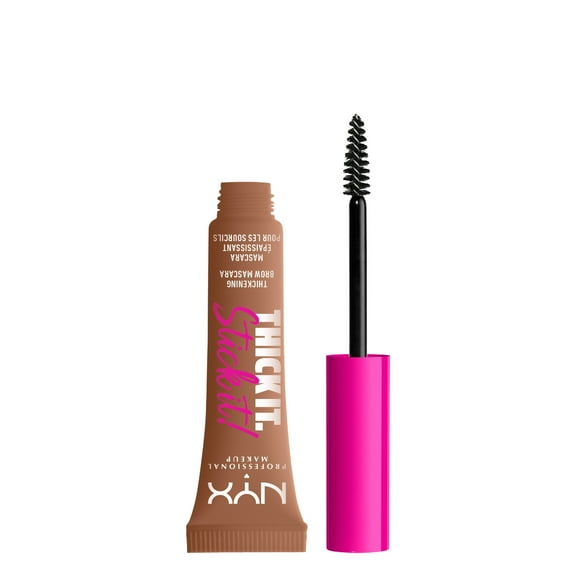 NYX Professional Makeup Thick it Stick it Thickening Eyebrow Gel Mascara Tint, Auburn, .23 fl oz