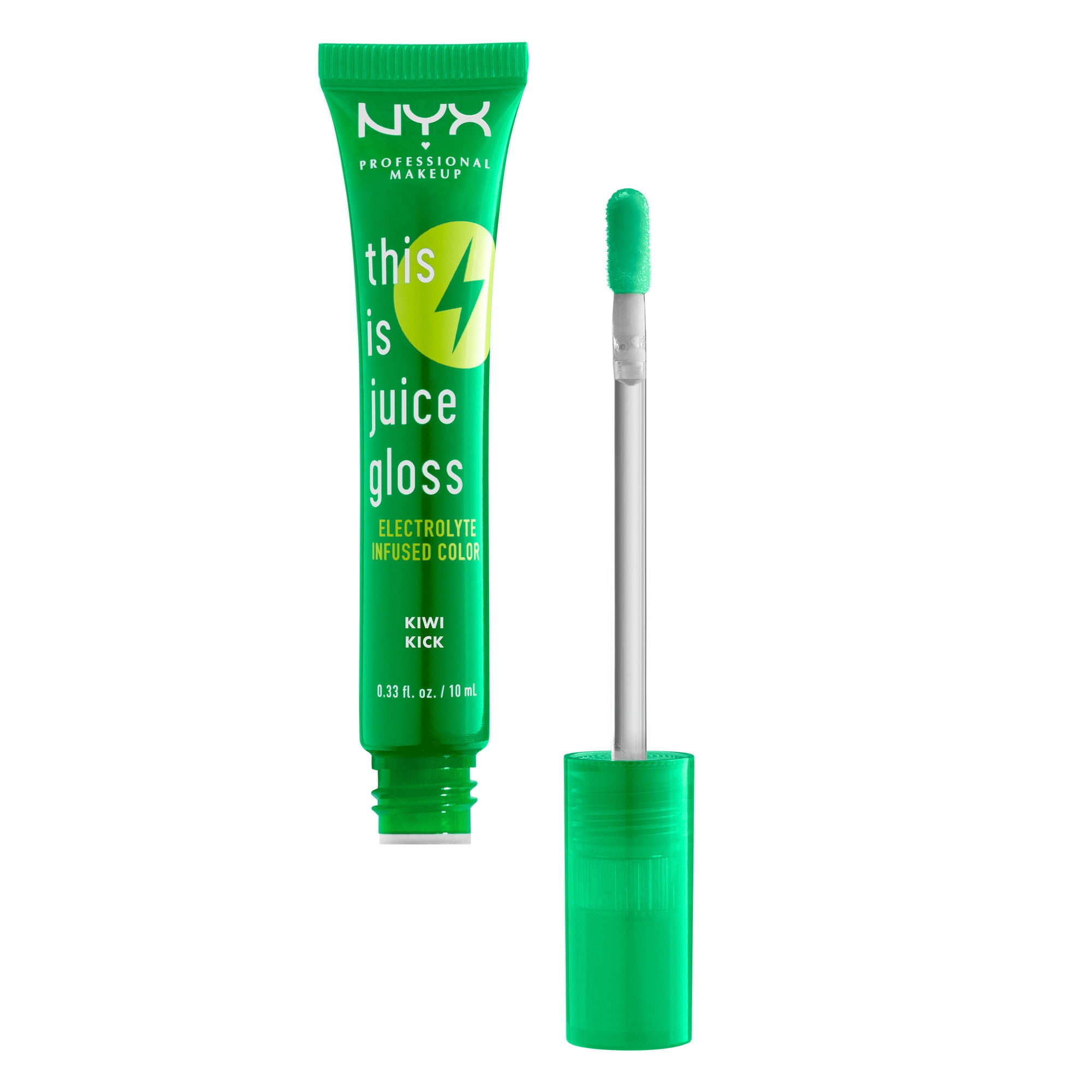 NYX Professional Makeup This Is Juice Gloss, Hydrating Lip Gloss, Kiwi Kick, 0.33 fl oz