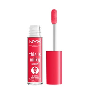 NYX Professional Makeup This Is Milky Gloss, Lip Gloss with 12 Hr Hydration, Cherry Milkshake