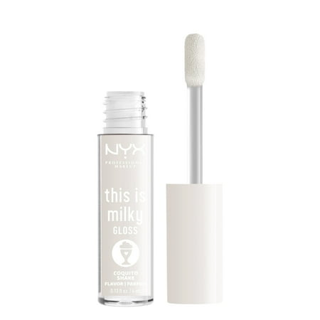 NYX Professional Makeup This Is Milky Gloss, Lip Gloss with 12 Hr Hydration, Coquito Shake