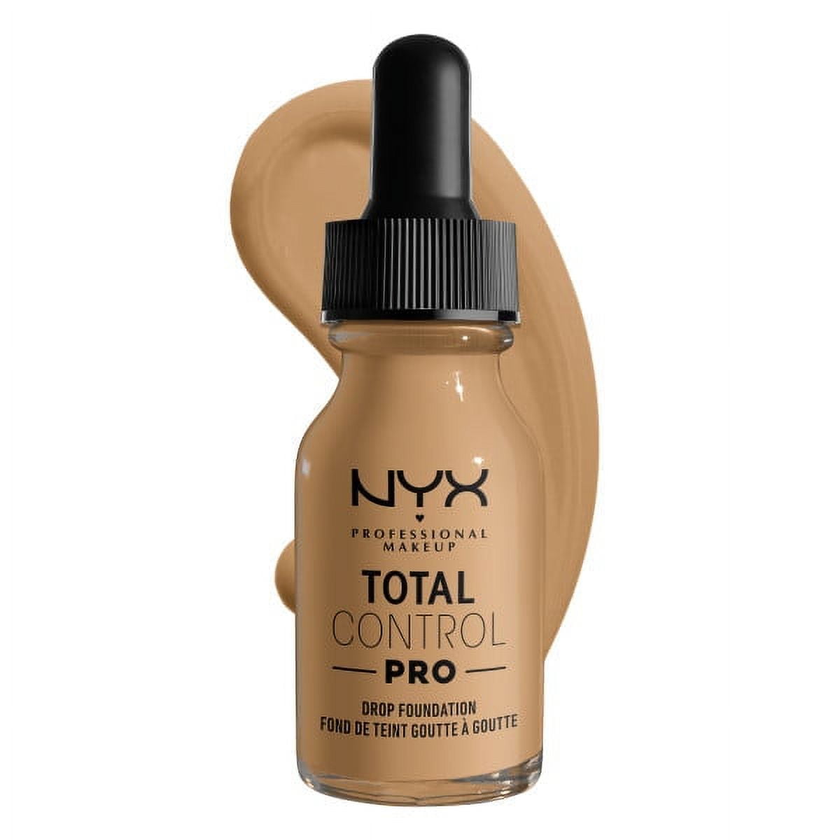 NYX Professional Makeup Total Control Pro Drop Foundation, Skin-true buildable coverage, clean vegan formula, Beige