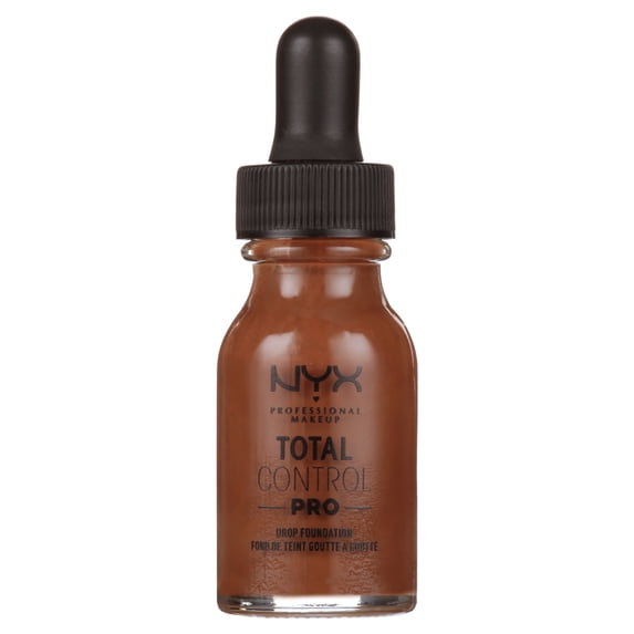 NYX Professional Makeup Total Control Pro Drop Foundation, Skin-true buildable coverage, clean vegan formula, Cocoa, 0.43 oz