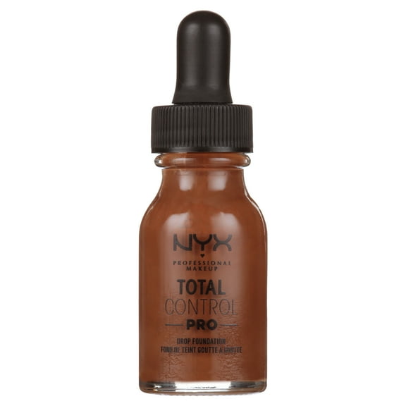 NYX Professional Makeup Total Control Pro Drop Foundation, Skin-true buildable coverage, clean vegan formula, Cocoa, 0.43 oz
