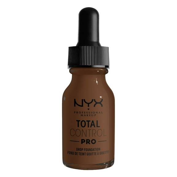 NYX Professional Makeup Total Control Pro Drop Foundation, Skin-true buildable coverage, clean vegan formula, Deep, 0.43 oz