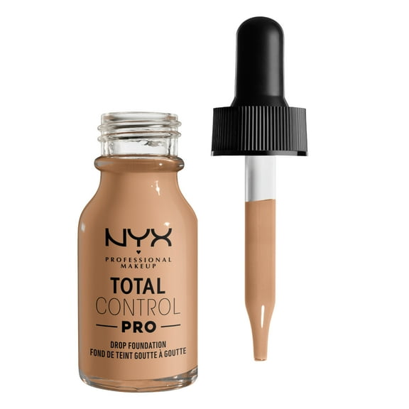 NYX Professional Makeup Total Control Pro Drop Foundation for All Skin, Buildable, Medium Olive