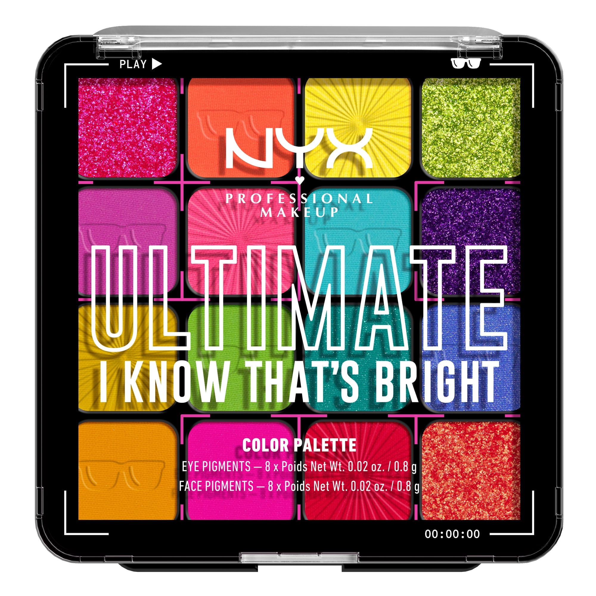 NYX Ultimate Bright Multicolor Vegan Eyeshadow Palette