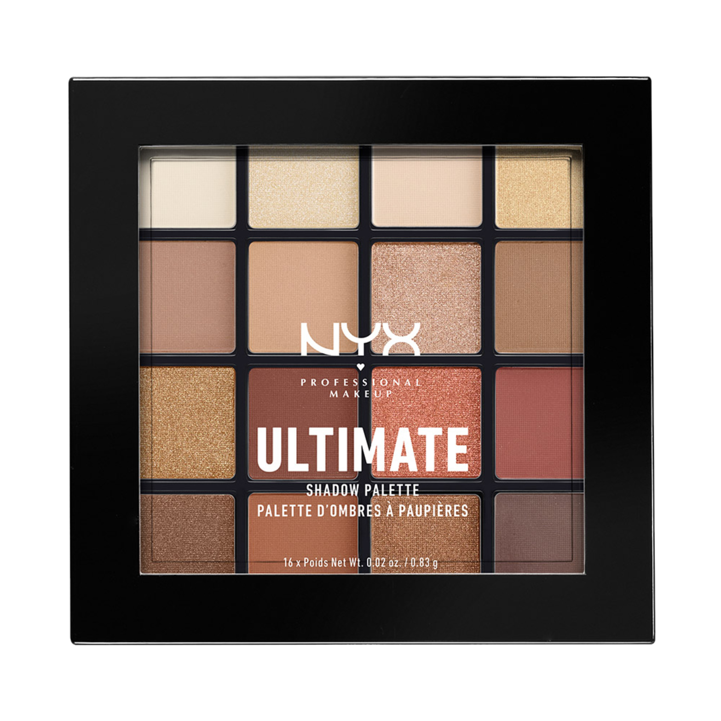 NYX Professional Makeup Ultimate Eye Shadow Palette, Warm Neutrals, 0.32 oz - image 1 of 10