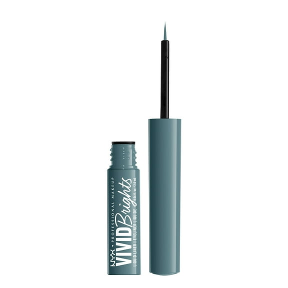 NYX Professional Makeup Vivid Bright Matte Liquid Eyeliner, Cyan Simp, 0.06 fl oz