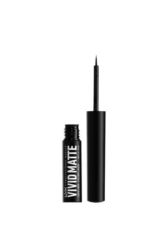 Vivid Matte Liquid Liner, Smear-Resistant Eyeliner with Precise Tip, Black