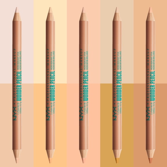 NYX Professional Makeup Wonder Pencil, Vegan Highlighting Pencil, Medium Peach