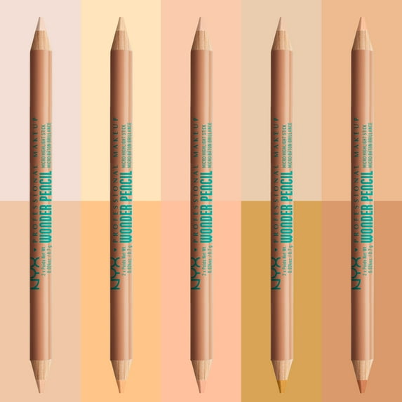 NYX Professional Makeup Wonder Pencil, Vegan Highlighting Pencil, Medium Peach