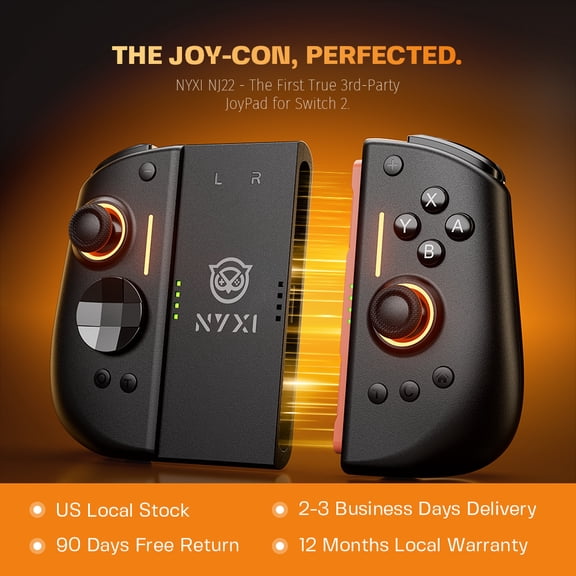 NYXI Hyperion 3 Wireless Magnetic Joypad with Hall Effect Joystick, Micro-Switch Buttons, 9-Axis Gyro, Handheld Wake-Up for Nintendo Switch 2