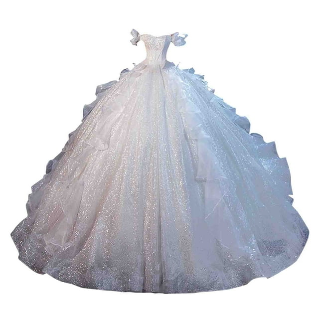 NYYF The New Small Bride With Big Trailing Tail Super Fairy Starry Sky