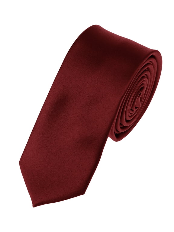 Mens Solid Color 2.75" Slim Tie