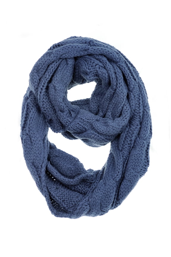 Soft Warm Chunky Cable Knit Infinity Loop Scarf