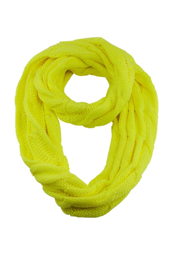 Soft Warm Chunky Cable Knit Infinity Loop Scarf