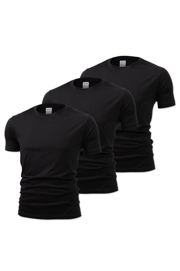 [NYfashioncity] Timeless Unisex Premium Cotton T-Shirts - Perfect for Active & Casual Wear, 3-Pack, Black, M