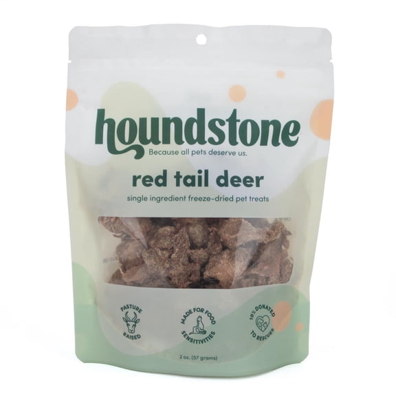 NZ Red Tail Deer Freeze-Dried Dog Treats 2 oz Bag- All-Natural & Ethically Sourced, Made in USA (Dog & Cat Treats)