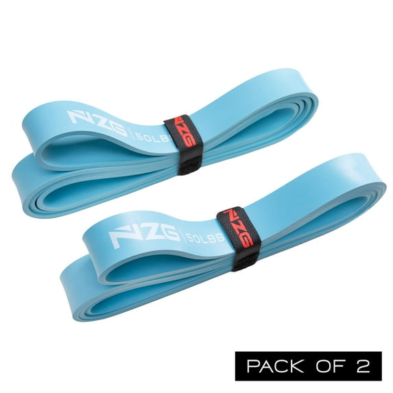 NZG 100% Latex-Free Organic Rubber Resistance Bands (2-Band Set, 50LB)