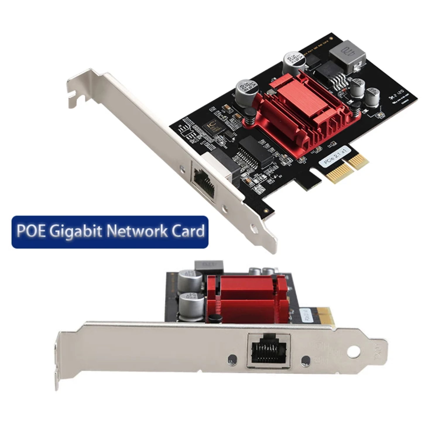 NZISNG PCIe Converter POE Gigabit Network Card RJ-45 LAN Adapter gaming ...