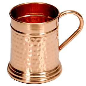 NZM Premium 22 oz Pure Copper Moscow Mule Mug Handcrafted Hammered Finish Cocktail Cup with Welded Handle