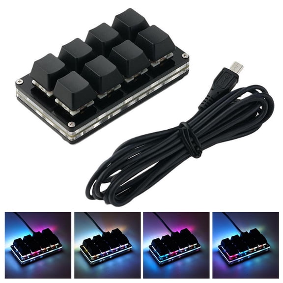 NZRUANE 8 Keys Mechanical Keyboard USB Shortcut Programmable For Windows Gift V4O8