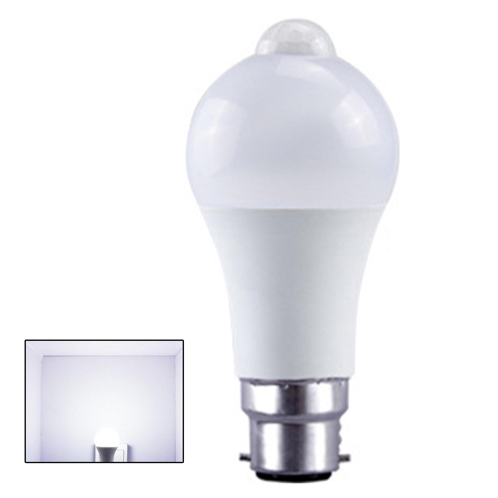 NZRUANE E27 B22 PIR Motion Sensor LED Globe Bulb Auto ON/OFF Energy Lights-9W J0L0
