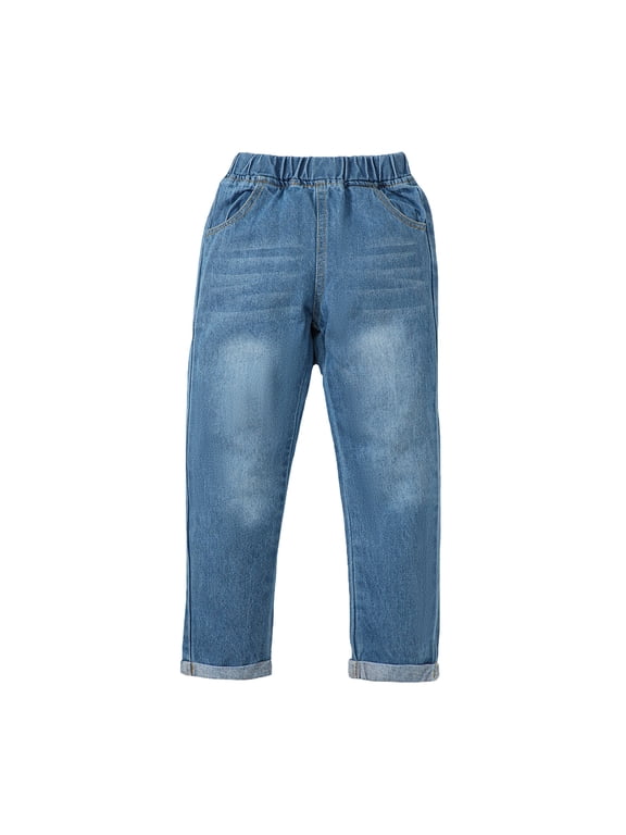 5T Toddler Baby Girls Pants 5T Girls Solid Colod Jeans Pants Blue