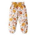 thumbnail image 1 of NZRVAWS 6 Months Infant Baby Girls Pants 9 Months Girls Floral Pants Yellow, 1 of 6