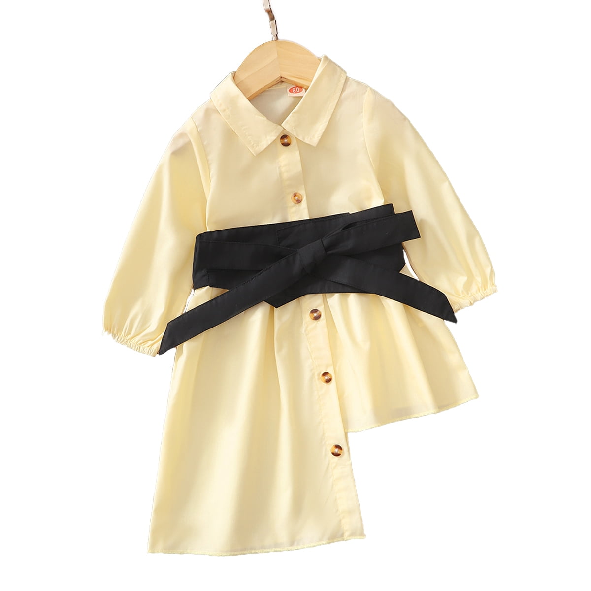 NZRVAWS Baby Girls Dress 6 Months Baby Girls Turndown Collar 9 Months Baby Girls Solid Color