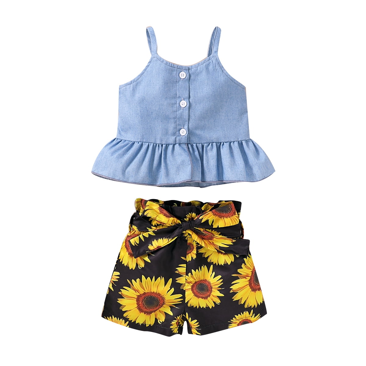 NZRVAWS Little Girl Outfits 12 18 Months Girl Clothes Cute Sleevele Tops For Girls Pants Set