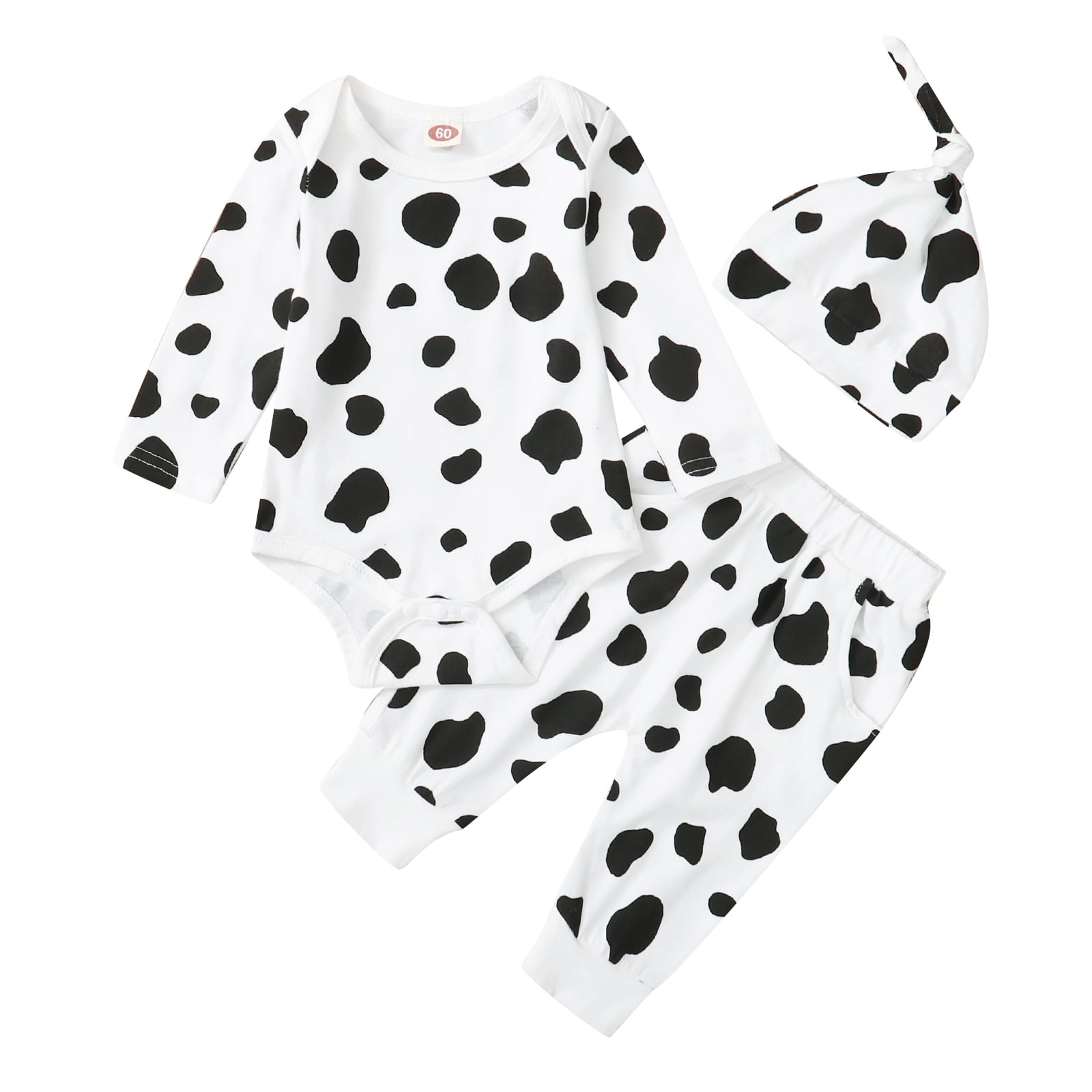 NZRVAWS Newborn Baby Boys Outfits 0 Months Baby Boys Milk Cow Print