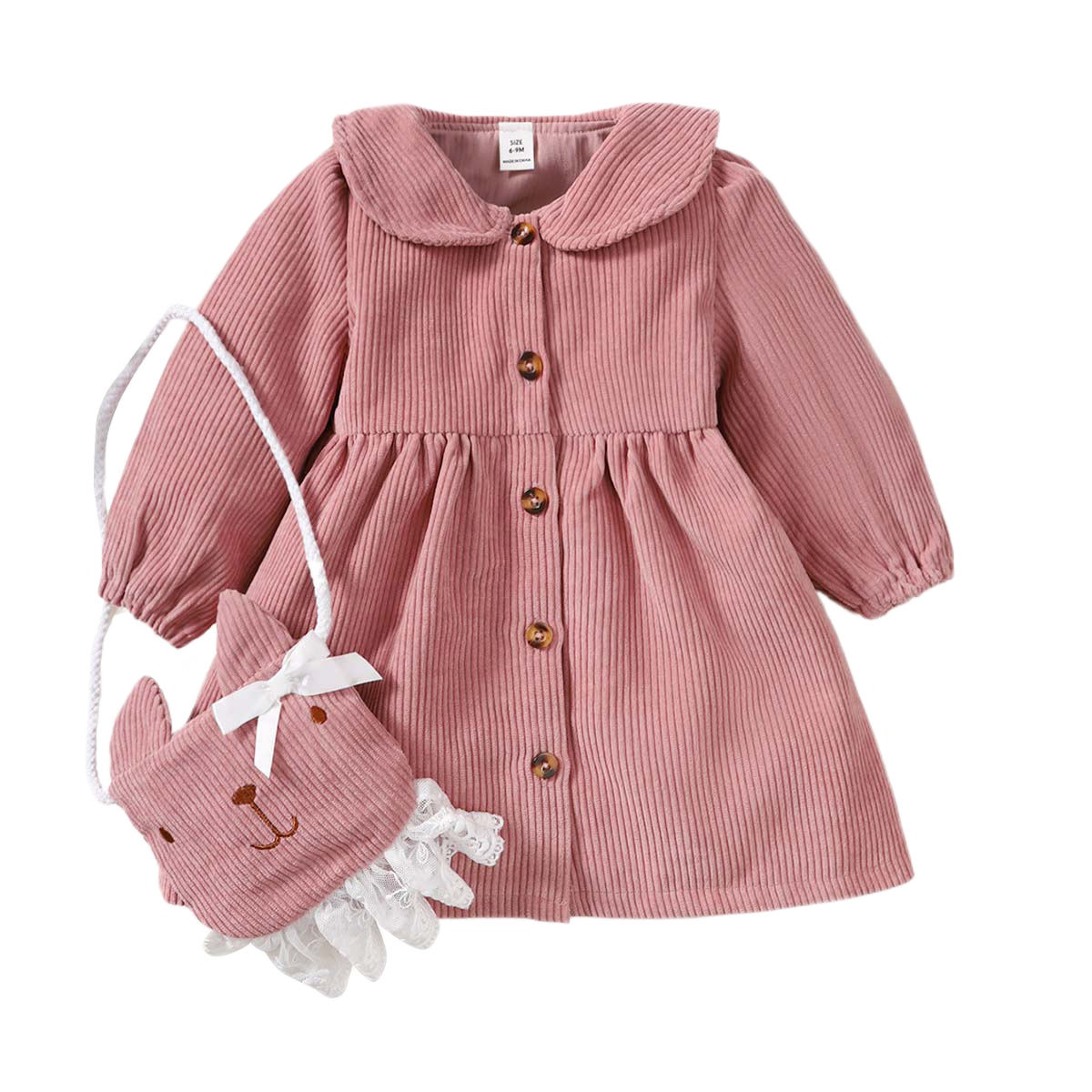 NZRVAWS Newborn Baby Girl Clothes 9 Months Girls Pan Collar Long Sleeve