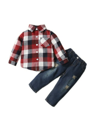 Baby Boy Designer Plaid T-Shirts Tops and Pants