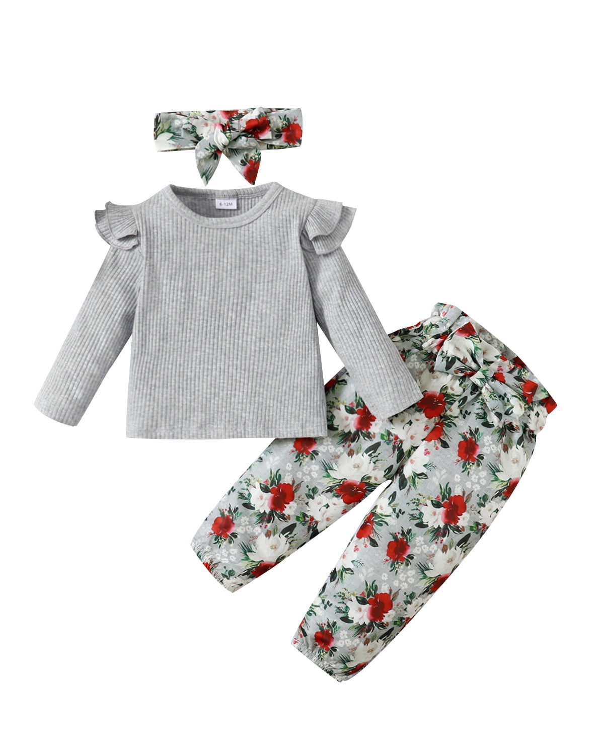 NZRVAWS Toddler Baby Girls Winter Outfits 3 Years Girls Ruffle Sleeve