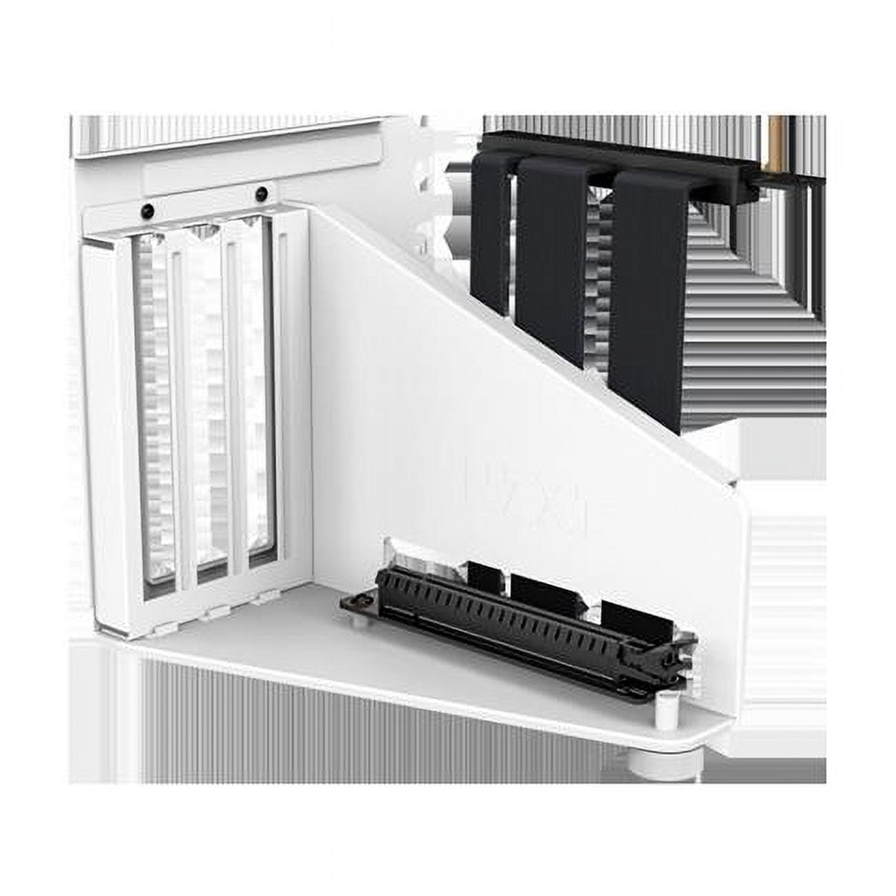 NZXT Matte White Steel Vertical GPU Mounting Kit with PCIe Riser Cable