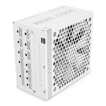 NZXT ATX 3.1 1200 Watt 80 Plus Gold Fully Modular Low-Noise Power Supply - White - PA-2G2BW-US
